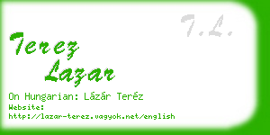terez lazar business card